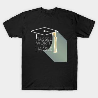 Graduation "Tassel Worth Hassle", Retro Design T-Shirt